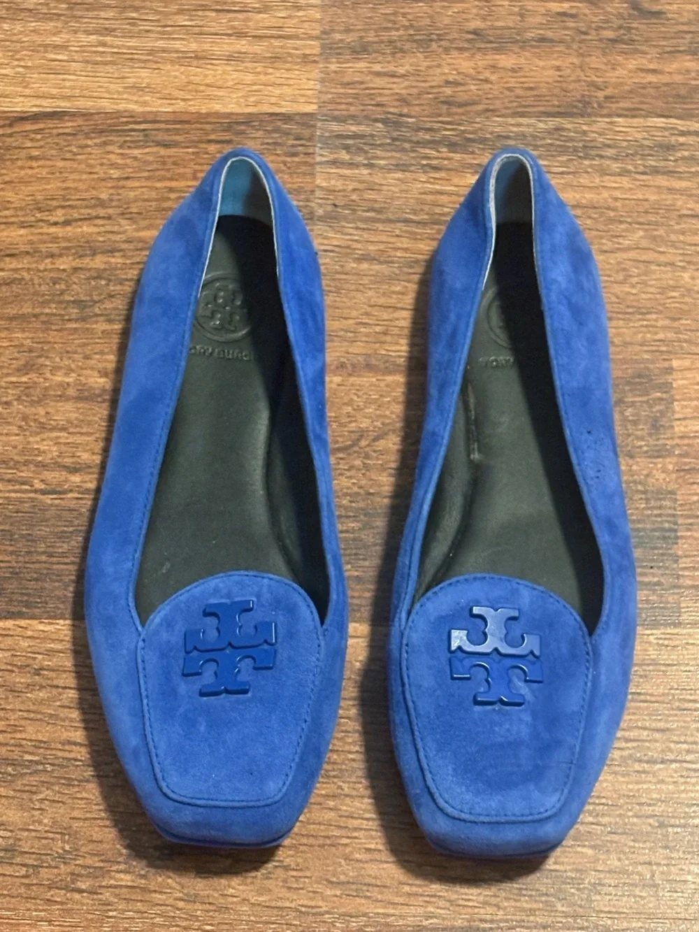 Tory Burch Blue Suede Fitz Slip On Loafers Women’s Size 5